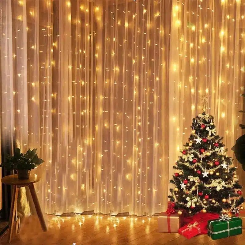 Instalatie perdea 3x3M de Crăciun LED